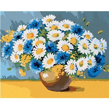 Diamondi - Diamantové malování - KOPRETINY S DALŠÍMI JARNÍMI KVĚTINAMI, 40x50 cm, Vypnuté plátno na  (603996B)