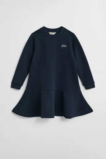 ŠATY GANT SCRIPT JERSEY DRESS EVENING BLUE