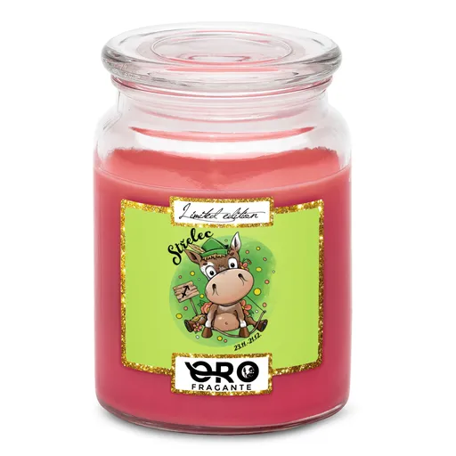 Svíčka Koňská znamení – střelec (Vůně svíčky: Višně v čokoládě)