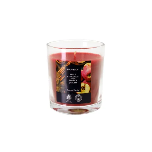 Vonná svíčka ve skle PROVENCE 20 hodin skořice a jablko