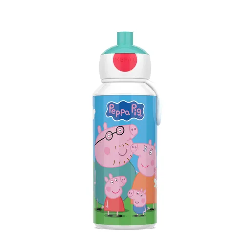 Dětská láhev na vodu s pítkem Campus, 400ml, Mepal, Peppa pig