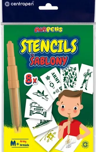 Centropen Šablony k foukacím fixům AIR PENS M vojenská tématika