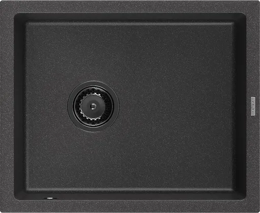 MEXEN/S Pedro granitový dřez 1-miska 560 x 460 mm, černá kropenatý, sifon černá 6508561000-76-B