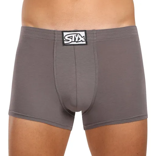 Styx Pánské boxerky klasická guma tmavě šedé (Q1063) S