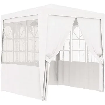 Profesionální party stan s bočnicemi 2,5 x 2,5 m bílý 90 g/m2 (48518)