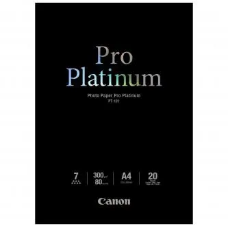 Canon Photo Paper Pro Platinum, PT-101 A4, foto papír, lesklý, 2768B016, bílý, A4, 300 g/m2, 20 ks, inkoustový
