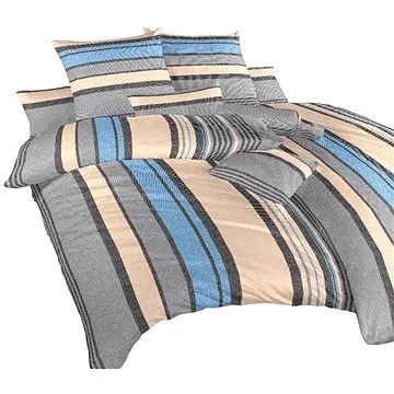 Dadka Povlečení krep Lino modré 140×200, 70×90 cm (01313-LINOMODREDA)