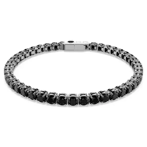 Swarovski Tenisový náramek s černými krystaly Matrix 5696032 16,5 cm