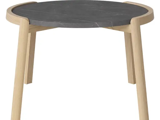 Konferenční stolek Mix Ø65 cm, více variant - Bolia Varianta: Pietra Grey marble | White pigmented oiled oak, Solid | v. 42 cm