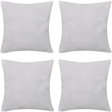 4 bílé povlaky na polštářky bavlna 40 × 40 cm