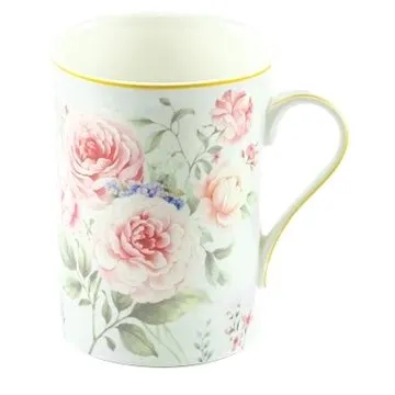 Home Elements Porcelánový hrnek 300 ml, Růže (ROSE0011)