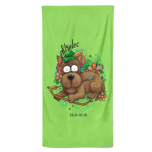 Osuška Psí znamení – střelec (Velikost osušky: 70x140cm)