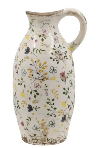 Bílý plyšový ručně pletený pléd s velkými oky Blanc - 130*170 cm  J-Line by Jolipa