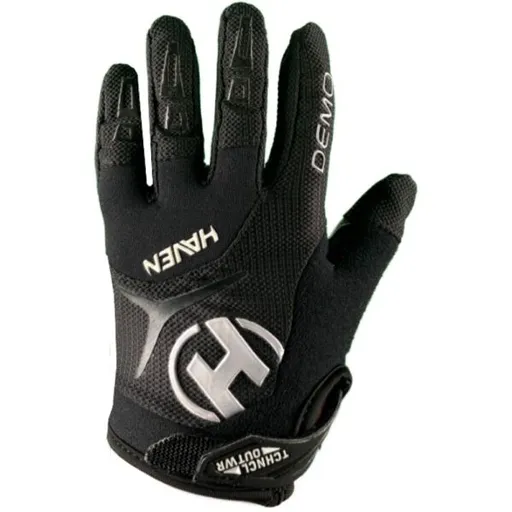 HAVEN DEMO LONG KID Dětské rukavice na kolo, černá, velikost