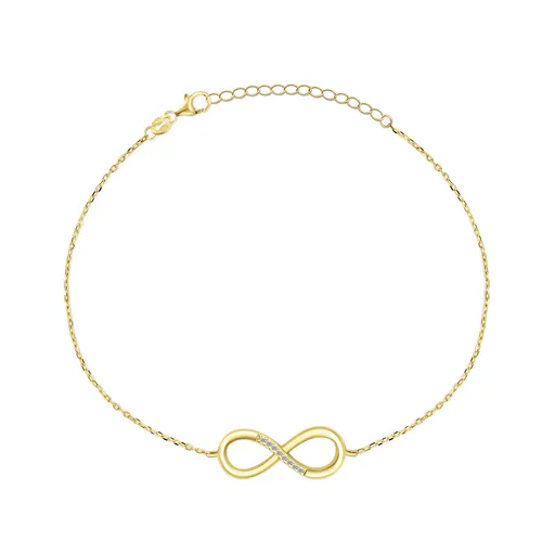 Brilio Silver Nadčasový pozlacený náramek Nekonečno BRC48Y