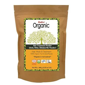 RADICO Práškový šampon s kondicionérem Amla+Ritha+Shikakai 100 g (8902670020314)