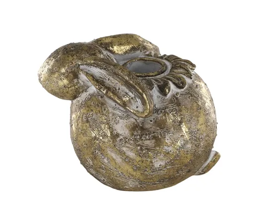 Mosazný antik svícen králík na úzkou svíčku Rabbi - 11*8*9 cm 71127413