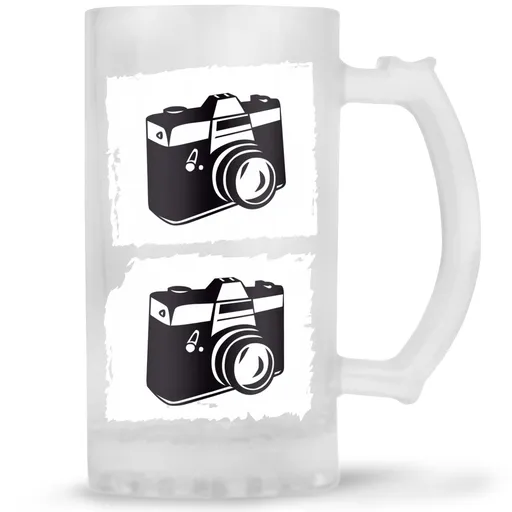 Korbel šablona potrhané fotky - mléčné sklo