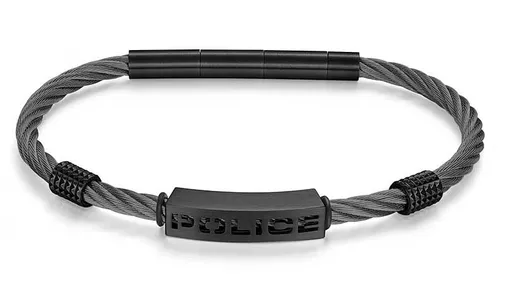 Police Černý ocelový náramek pro muže Quadro PEAGB0039902