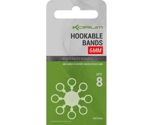 Korum kroužky smokescreen hookable bands - 6 mm