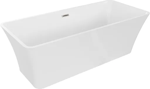 MEXEN/S Tonia volně stojící vana 170 x 75, bílá, sifon a přepad nikl kartáčovaná 52171707500-97