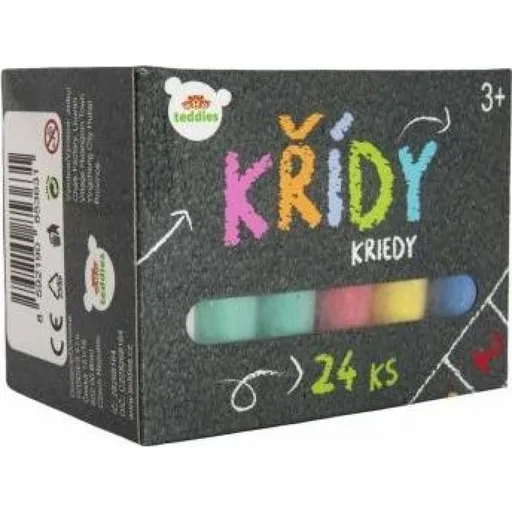 Teddies Křídy barevné chodníkové 24ks