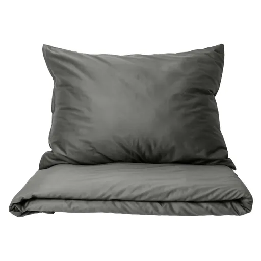 Polášek Povlečení z bavlněného saténu - Stone grey | 140 x 200 cm / 70 x 90 cm