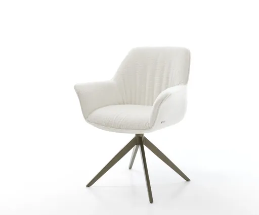 Jídelní židle Keila-Flex s područkami bouclé měkký béžová