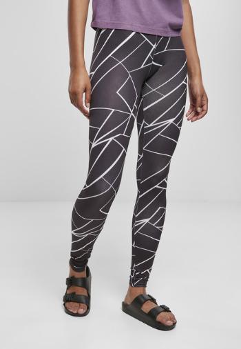 Urban Classics Ladies AOP Leggings geometric black - XXL