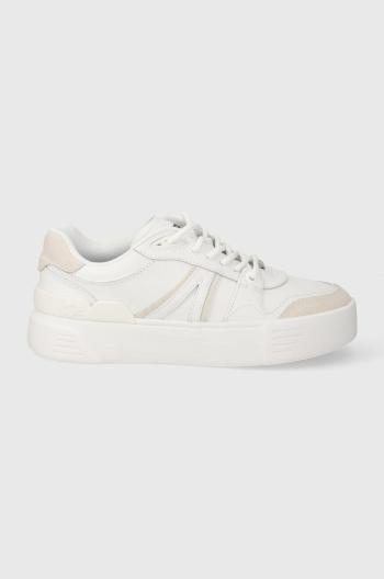 Kožené sneakers boty Lacoste L002 Evo Logo Tongue Leather bílá barva, 47SFA0055