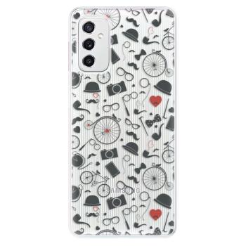 Odolné silikonové pouzdro iSaprio - Vintage Pattern 01 - black - Samsung Galaxy M52 5G