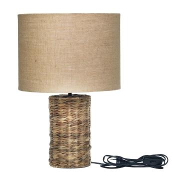 Stolní lampa s pletenou základnou a lněným stínidlem Pipp - 26*50 cm/ E27 71113100