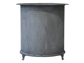 Plechový zinkový antik obal na květináč na nožičkách Planters - Ø 48*50cm 65071200 (65712-00)