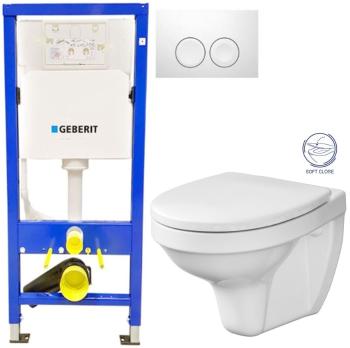 GEBERIT Duofix tlačítko DELTA21 bílé WC CERSANIT DELFI + SOFT SEDÁTKO 458.103.00.1 21BI DE2