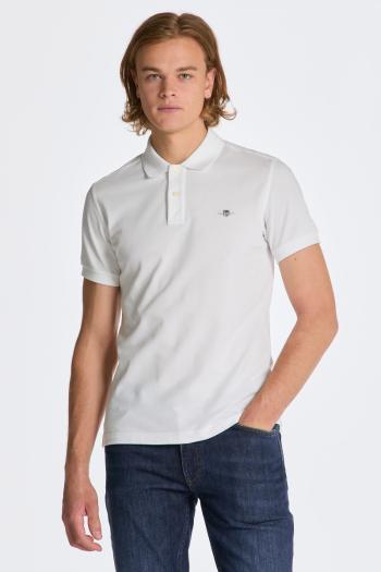 POLOKOŠILE GANT SLIM SHIELD SS PIQUE POLO WHITE