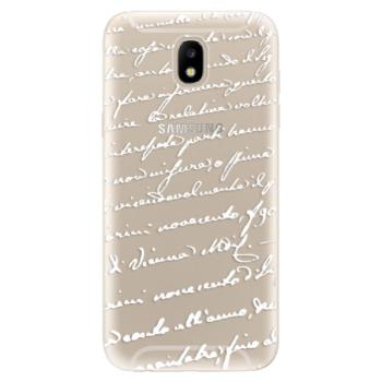 Odolné silikonové pouzdro iSaprio - Handwriting 01 - white - Samsung Galaxy J5 2017