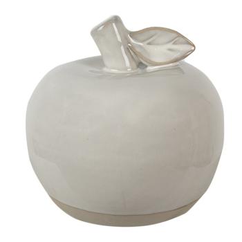 Béžová porcelánová dekorace jablko Apple S - Ø 8*8 cm 6CE1592S