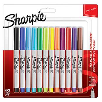 Sharpie 2065408, popisovač Ultra Fine, mix barev, 12ks, 0.5mm, permanentní