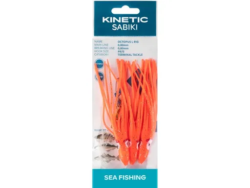 Kinetic Návazec Sabiki Octopus L Red/Glow,Kinetic Návazec Sabiki Octopus L Red/Glow