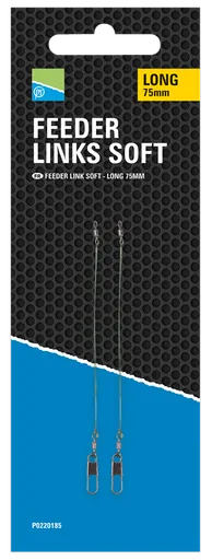 Preston innovations závěska feeder links soft 3 ks - long 75 mm