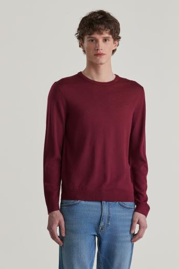 SVETR GANT EXTRAFINE MERINO WOOL C-NECK WINE RED