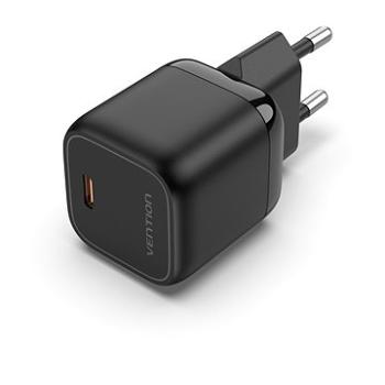 Vention 1-port Stylish USB-C GaN Charger (30W) Black (FAKB0-EU)