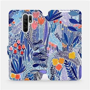 Flip pouzdro na mobil Xiaomi Redmi 9 - MP03P Modrá květena (5903516765171)