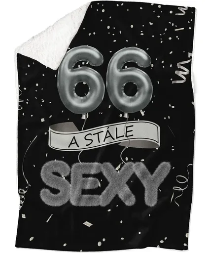 Deka Stále sexy – Černá (věk: 66, Podšití beránkem: ANO)