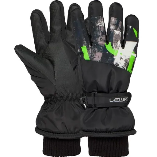 Lewro DANNI Dětské zimní rukavice, černá, velikost 4-7Y