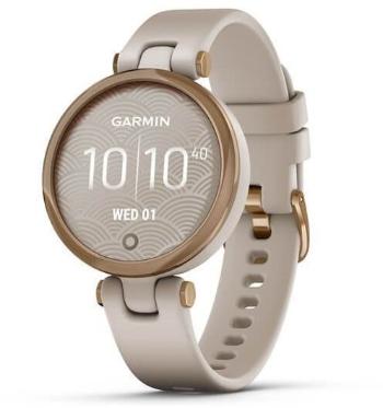 Okosóra Garmin Lily Sport Rose Gold/Light Sand Silicone Band
