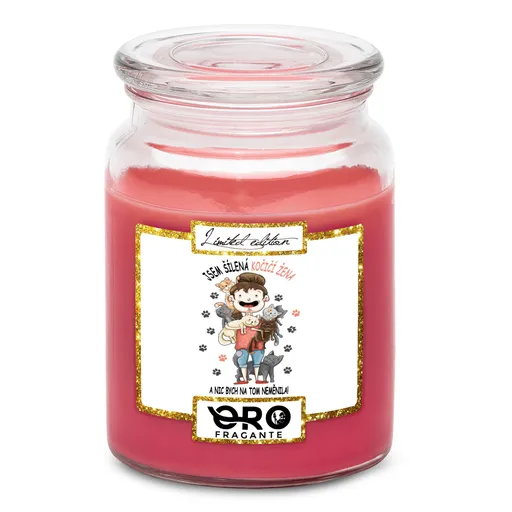 Svíčka Kočičí žena (Vůně svíčky: Višně v čokoládě)