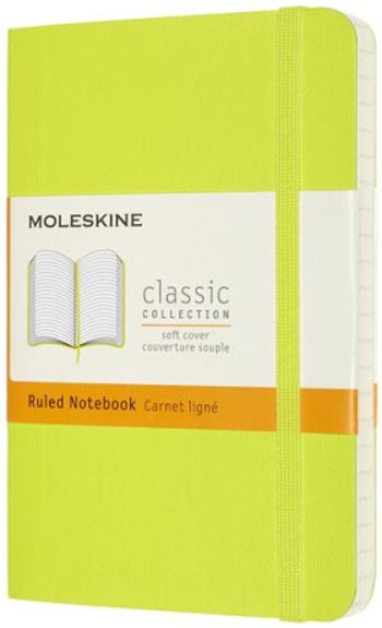 Moleskine Zápisník žlutozelený S, linkovaný, měkký