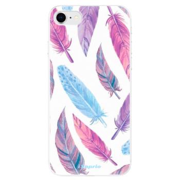 Odolné silikonové pouzdro iSaprio - Feather Pattern 10 - iPhone SE 2020