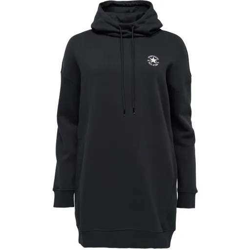 Converse LONGLINE EMBROIDERY Dámské šaty, černá, velikost